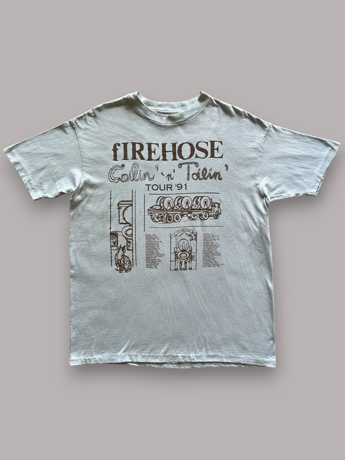 1991 fIREHOSE ‘Coilin N Toilin Tour’ Shirt